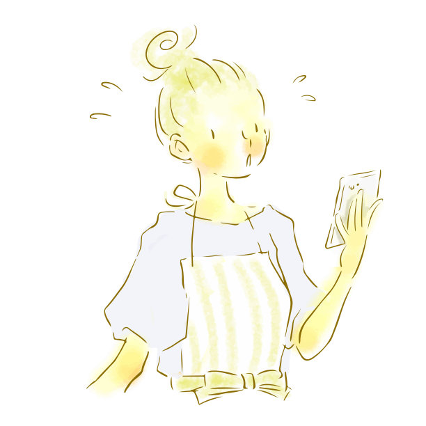 自然品味手绘女人与围裙图片下载