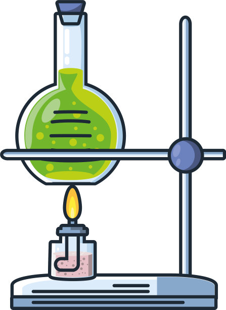 实验室燃烧器与管测试在白色图片下载