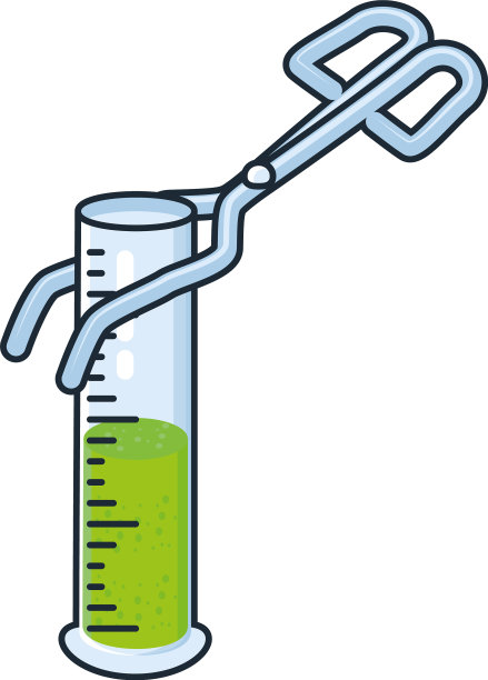 白色背景上的化学实验室试管图片下载
