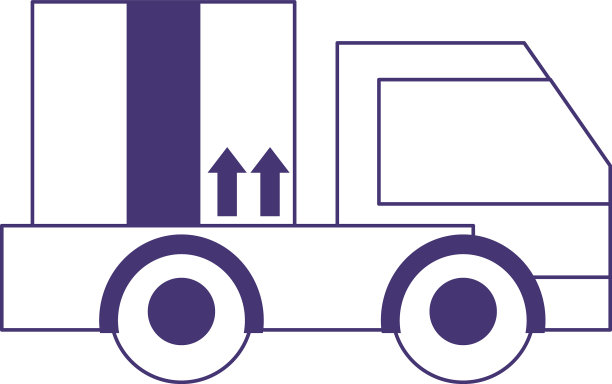 运输卡车隔离运输纸箱图片下载