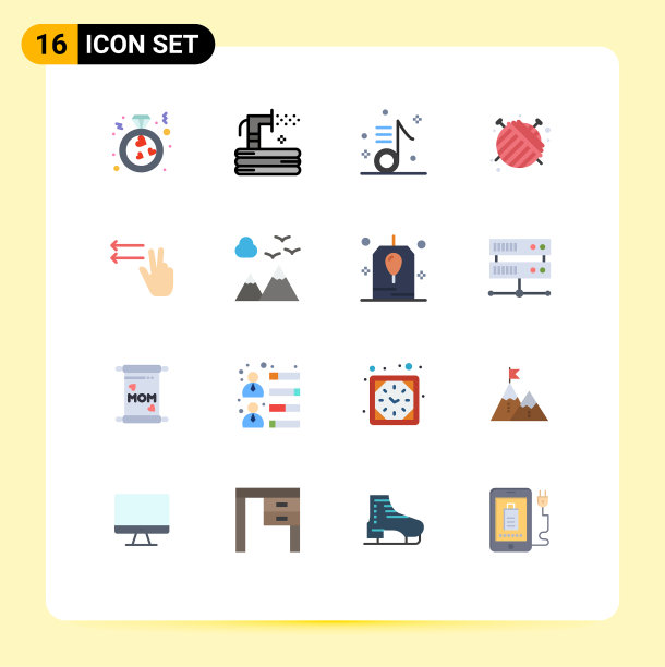 16种适用于网络和移动的通用平面颜色图片下载