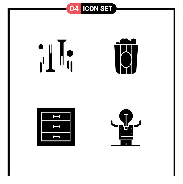 股票图标包4行符号和符号图片下载