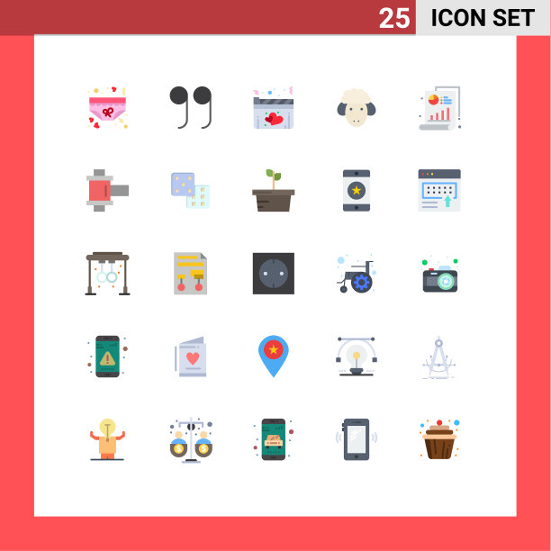 适用于网络和移动的25种通用平面颜色图片下载