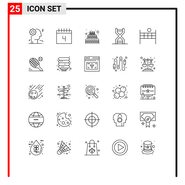 包25现代线条符号和符号的网页图片下载