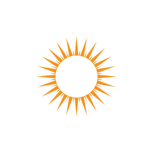 太阳夏季图标模板设计图片下载