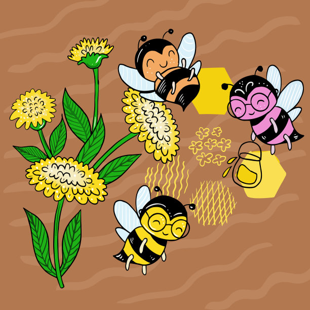 一只蜜蜂在田野中图片下载