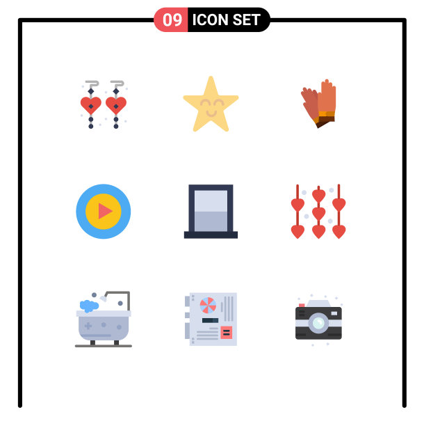 象形图设置9个简单的平色图片下载