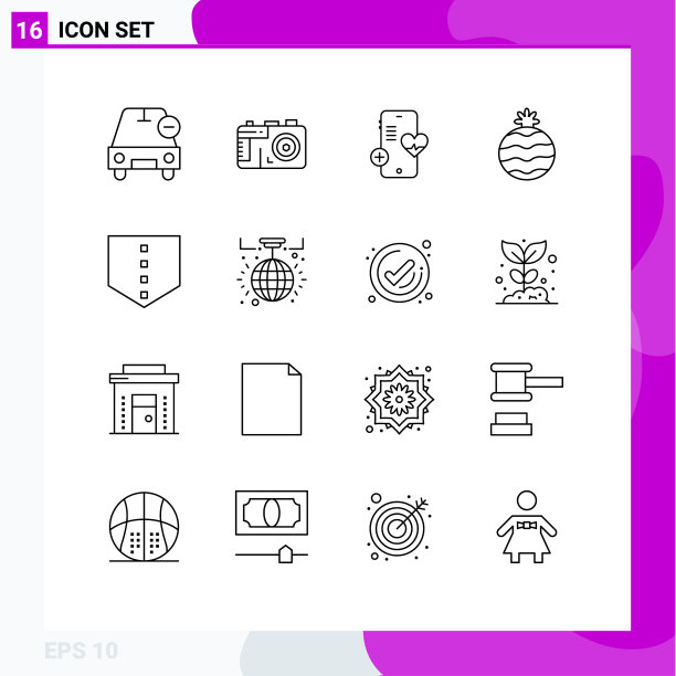 16适用于网络和移动的通用大纲图片下载