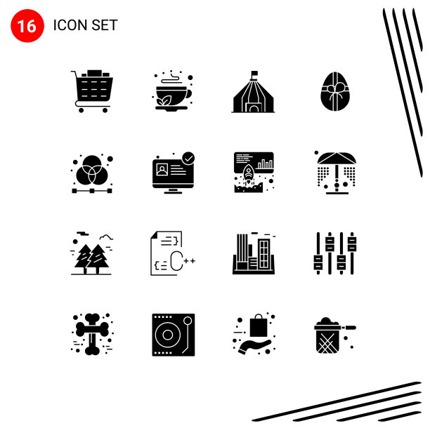 股票图标包16行符号和符号图片下载