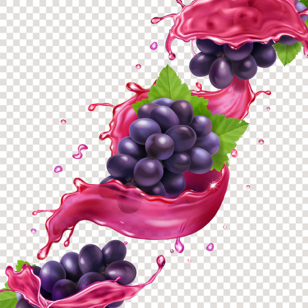 红酒或果汁和葡萄早午餐图片下载