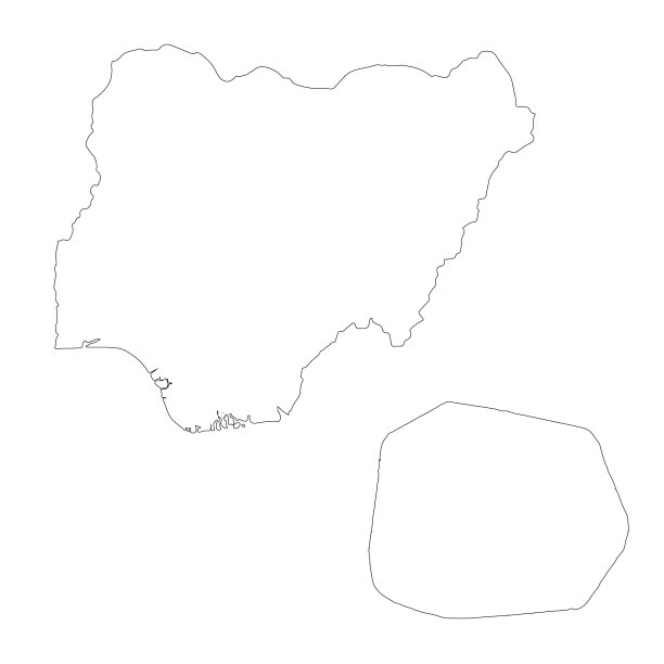 地图尼日利亚和阿布贾国家和首都图片下载