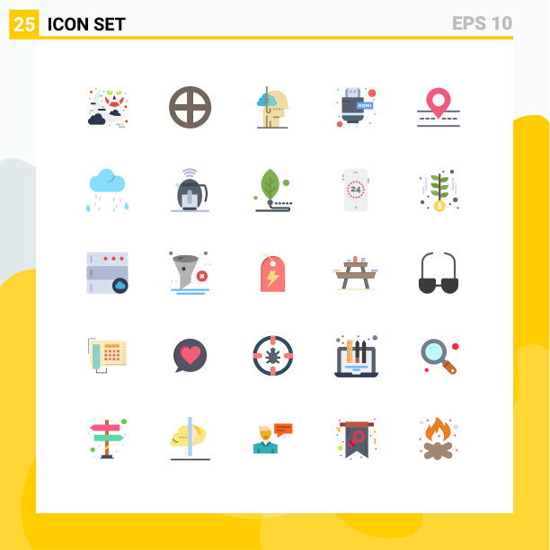 适用于网络和移动的25种通用平面颜色图片下载