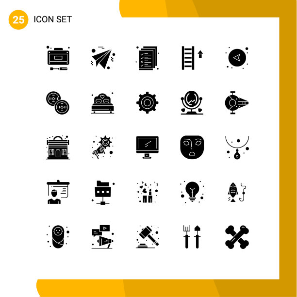 股票图标包25行符号和符号图片下载