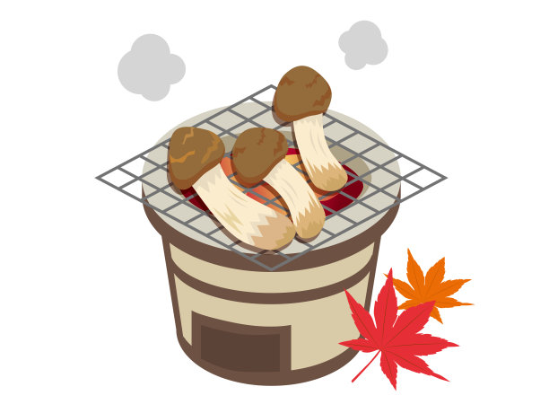 用七个轮子烤松茸的插图图片下载