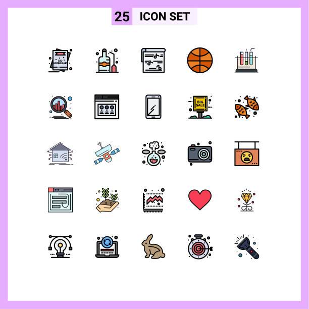 可编辑线包25简单填充线平图片下载