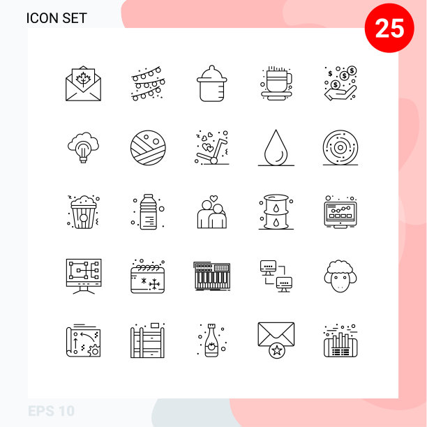 25线概念为网站移动和应用程序图片下载