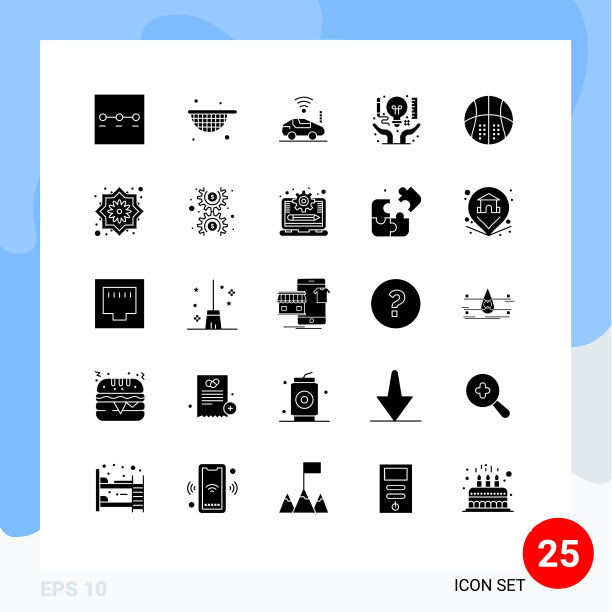 现代设置了25个立体象形文字和符号等图片下载