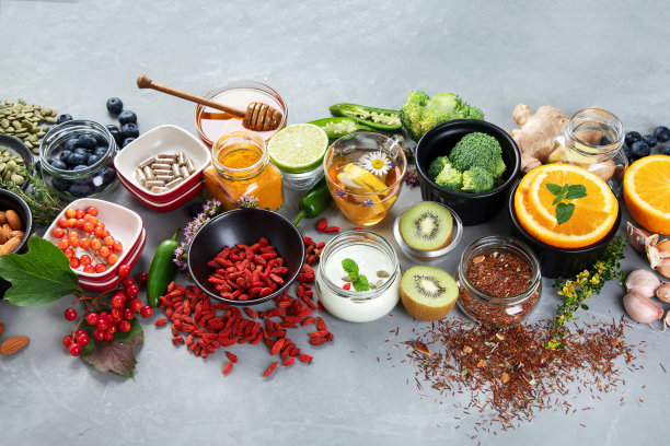 刺激免疫和保护病毒的健康产品。图片下载