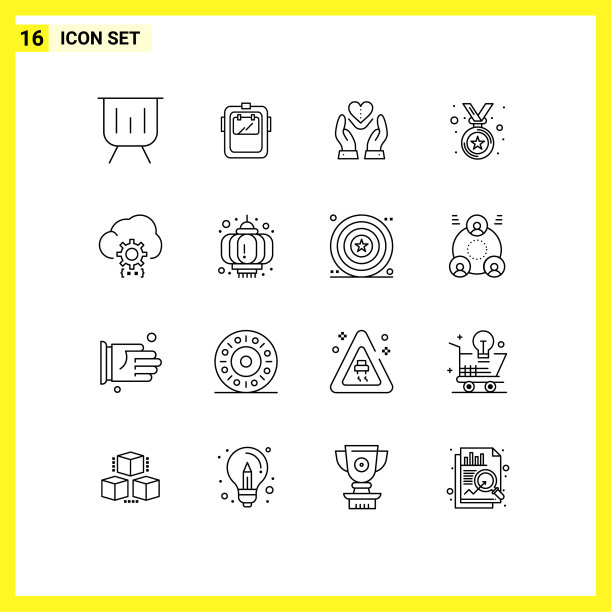 16 .用户界面轮廓包现代标识图片下载