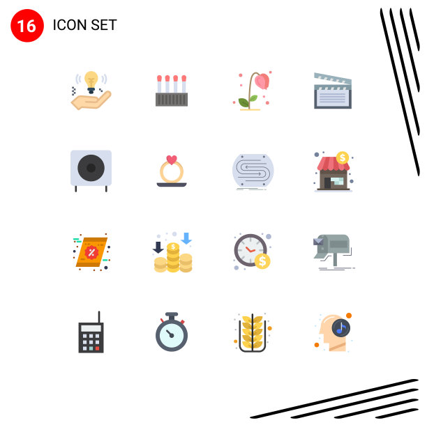 16种适用于网络和移动的通用平面颜色图片下载