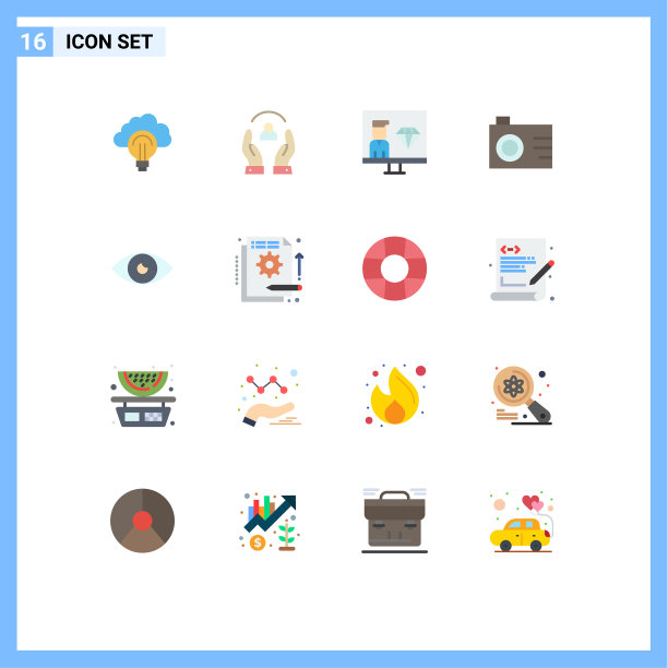 包16个创意单色摄影相机图片下载