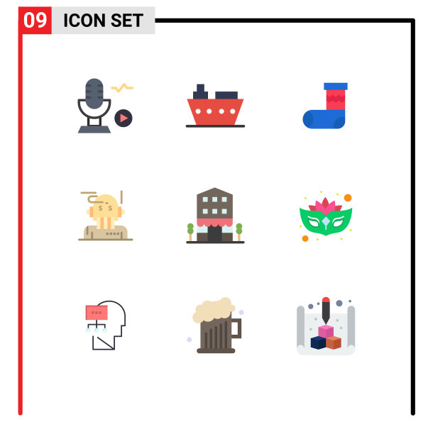 第九组为建筑设置的现代平面颜色图片下载