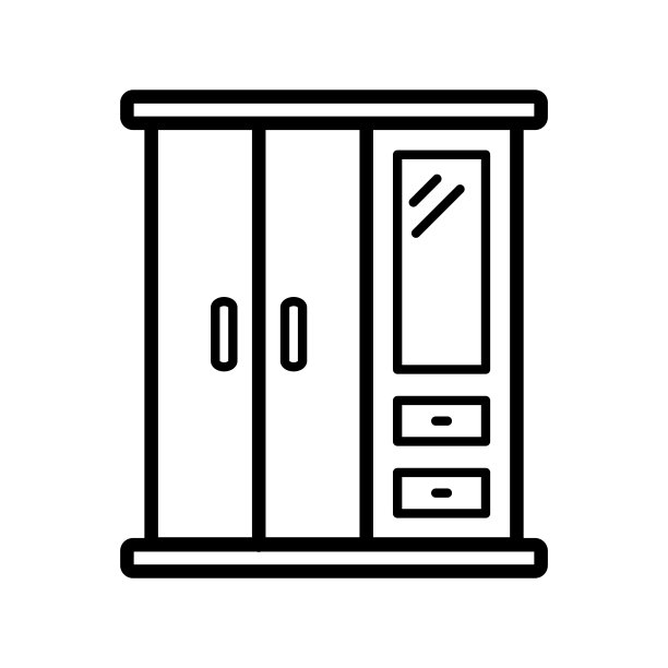 衣橱图标设计矢量模板图片下载