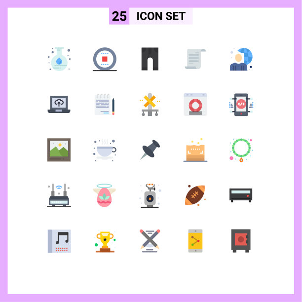 在美国在线上打包25个有创意的平面颜色图片下载