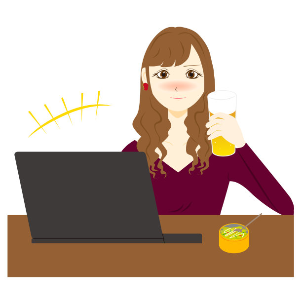 网上酒会。矢量插图。图片下载