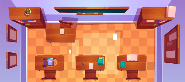 学校或大学教室的俯视图图片下载