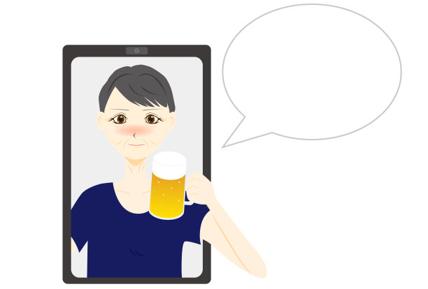 女人在线聊天。矢量插图。图片下载