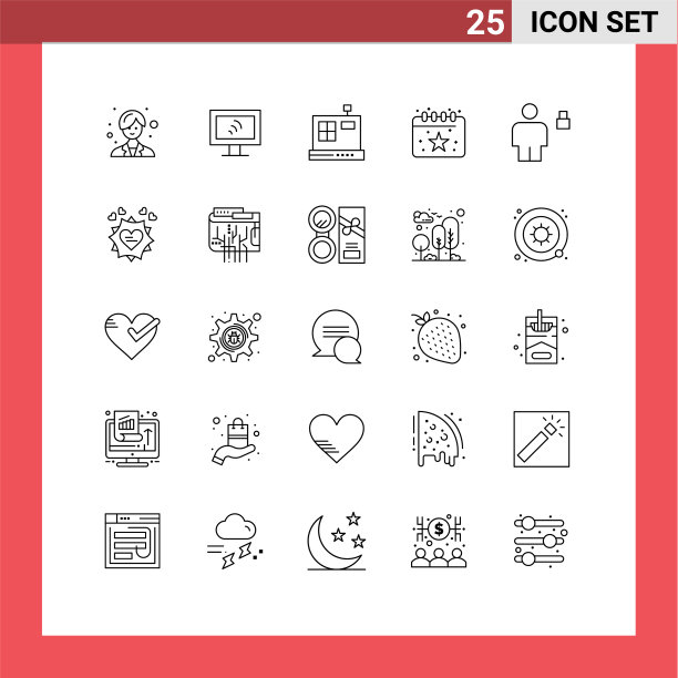 现代设25行象形挂锁图片下载