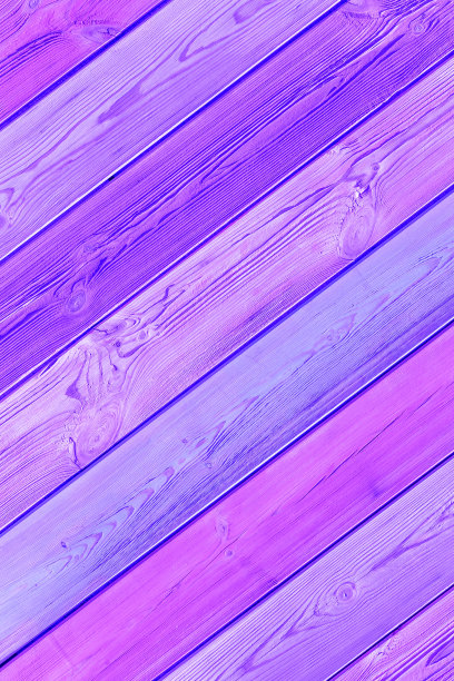 条纹木背景对角线抽象紫色明亮时髦霓虹色配板表面纹理，复古的风格概念图片下载
