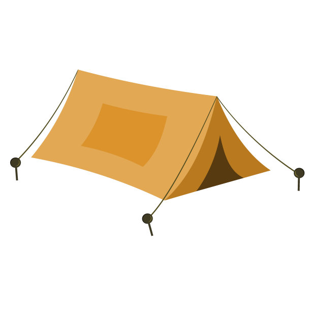 用于露营和户外娱乐的帐篷，在白色背景上隔离。矢量插图在一个平坦的卡通风格。徒步旅行示范用的一套露营帐篷。图片下载