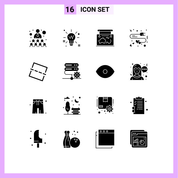 在网格上设置16个实心符号表示爱图片下载
