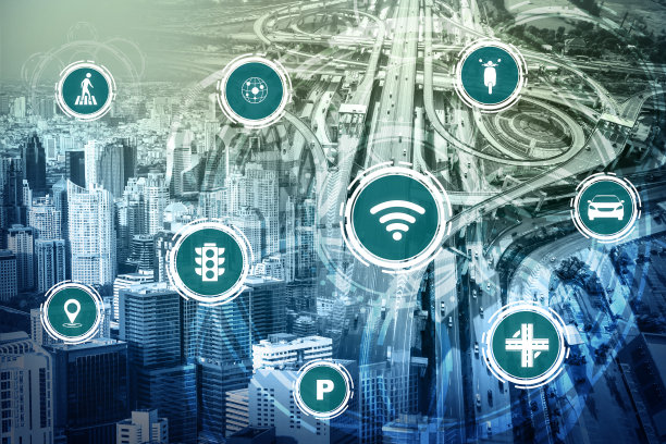 智能交通技术概念的未来汽车交通道路图片下载