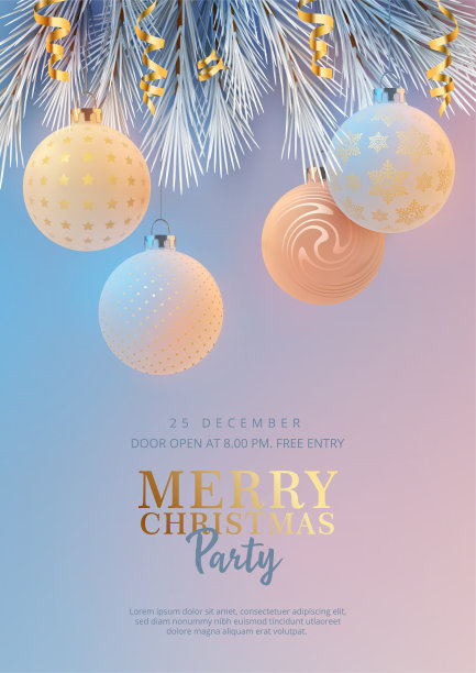 圣诞和新年海报图片下载