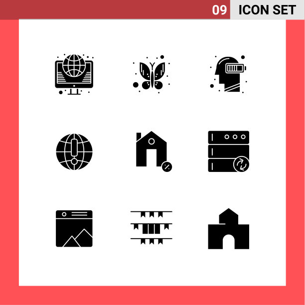 在建筑网格上设置9个实体符号图片下载