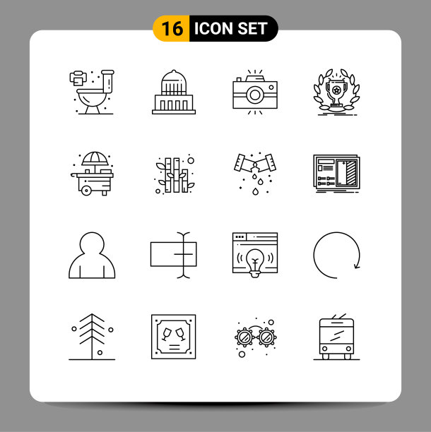 16大纲概念的网站，移动和应用程序图片下载