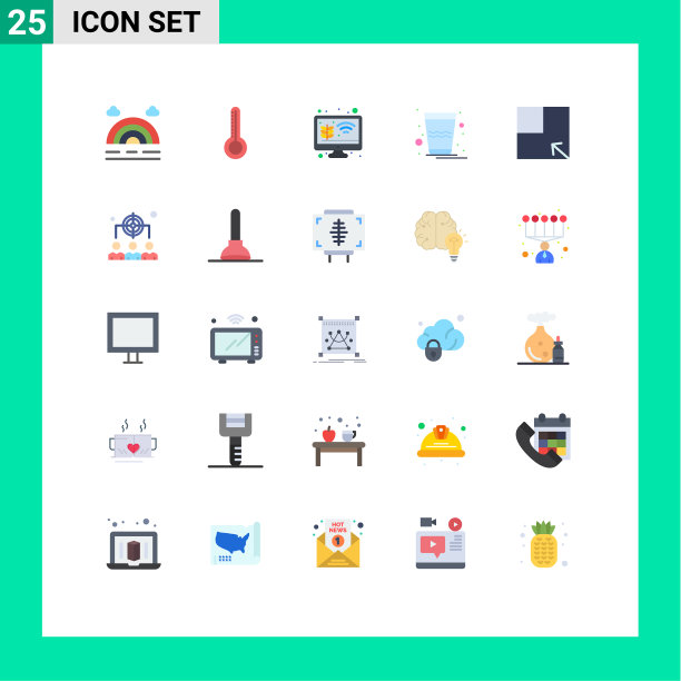 用户界面包25个基本平色的图片下载