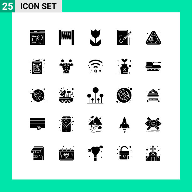 组25固体符号符号和符号图片下载