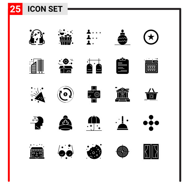 25个创意图标的现代符号和符号图片下载