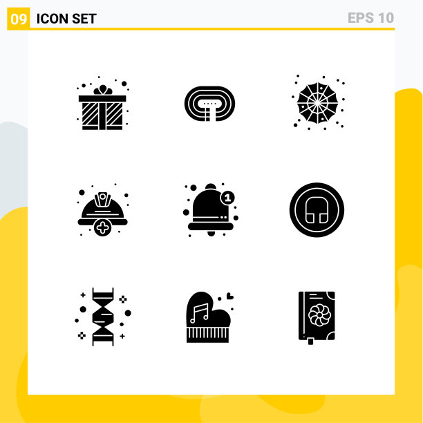 设置9个现代的UI图标符号警告图片下载