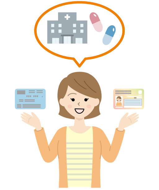 医学图像与一个年轻女子与我的号码卡和保险卡在日本图片下载