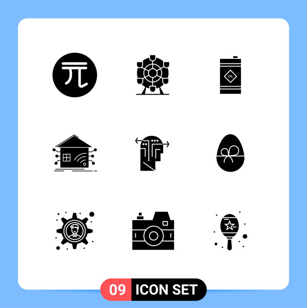 主题立体符号和可编辑符号的9种图片下载
