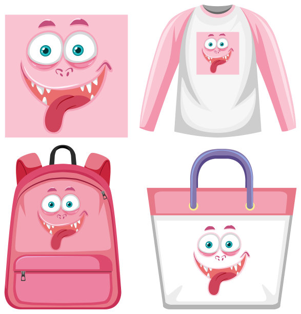 一套怪物面部表情的衣服模拟图片下载