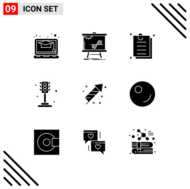 移动界面立体字形设置9个象形图图片下载