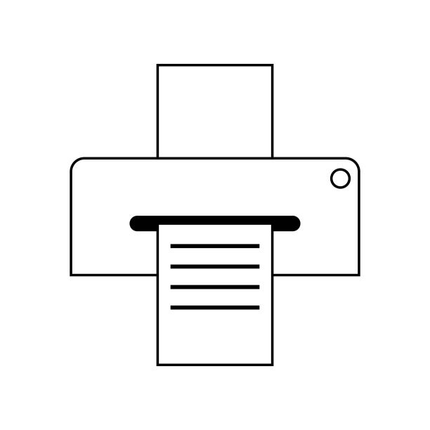 打印机图标矢量插图，平面设计，eps 10图片下载
