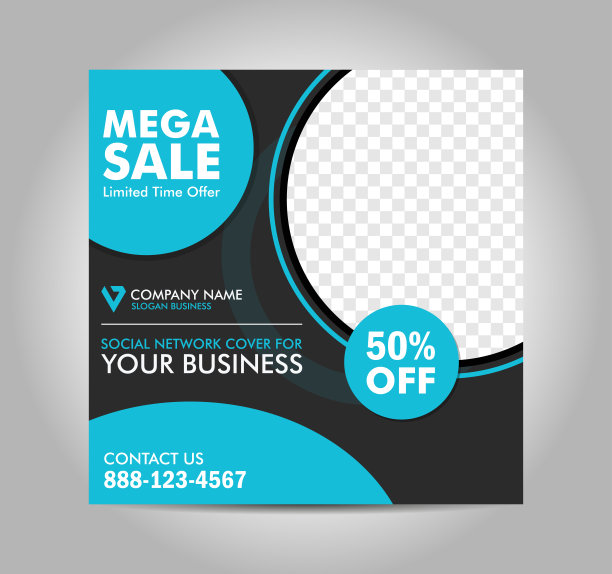 Facebook, Instagram, Twitter和所有社交网络横幅，设计广告和其他用途的社交互联网网络图片下载