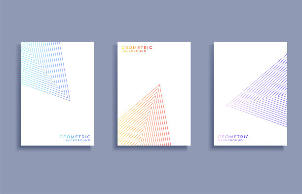 一套封面设计模板与充满活力的梯度背景。时尚的现代设计。适用于海报、横幅、传单、演讲、封面和报告。矢量插图。Eps10。图片下载